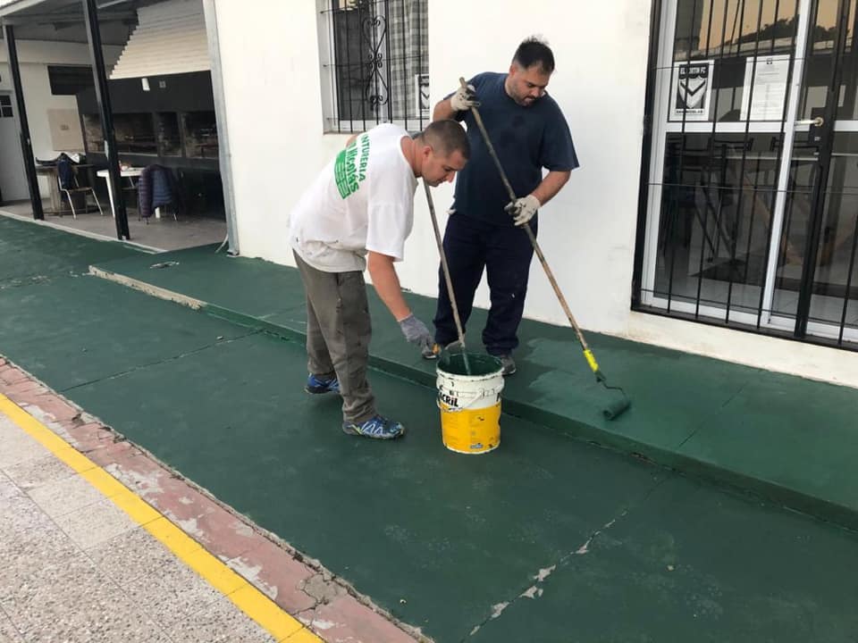 El Club El Fortín trabaja en sus instalaciones