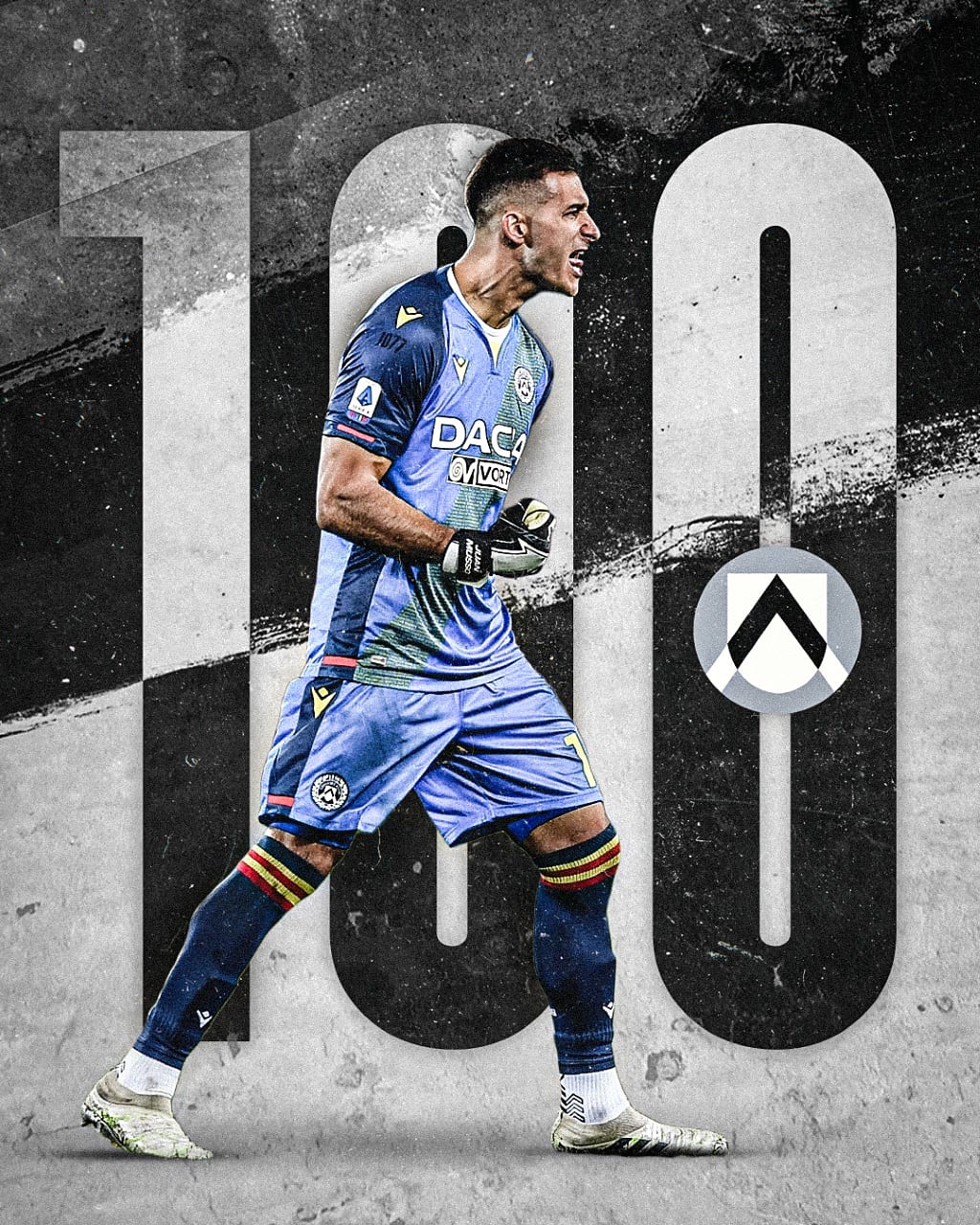 Juan Musso 100 partidos en la serie A de Italia