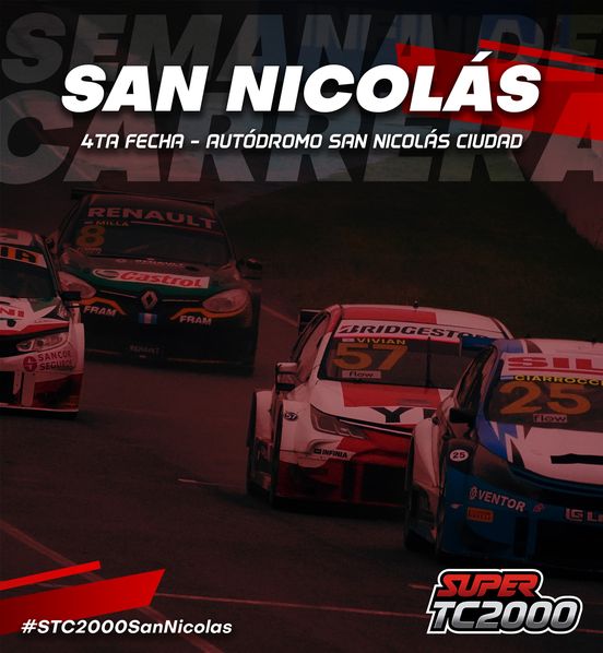 El Súper TC2000 correrá en San Nicolás