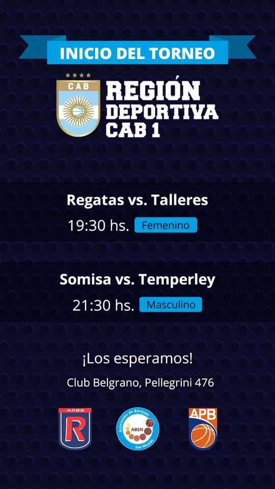 Se estrenan los torneos de la Region Deportiva CABB1