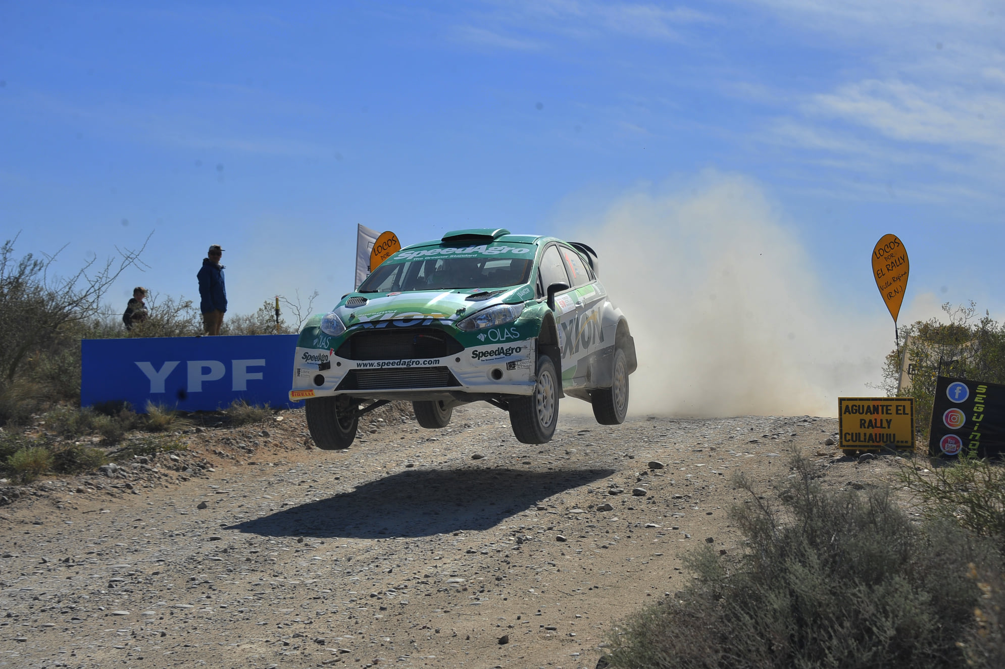 Sebastian Monserratt marcha tercero en el Rally de la Manzana