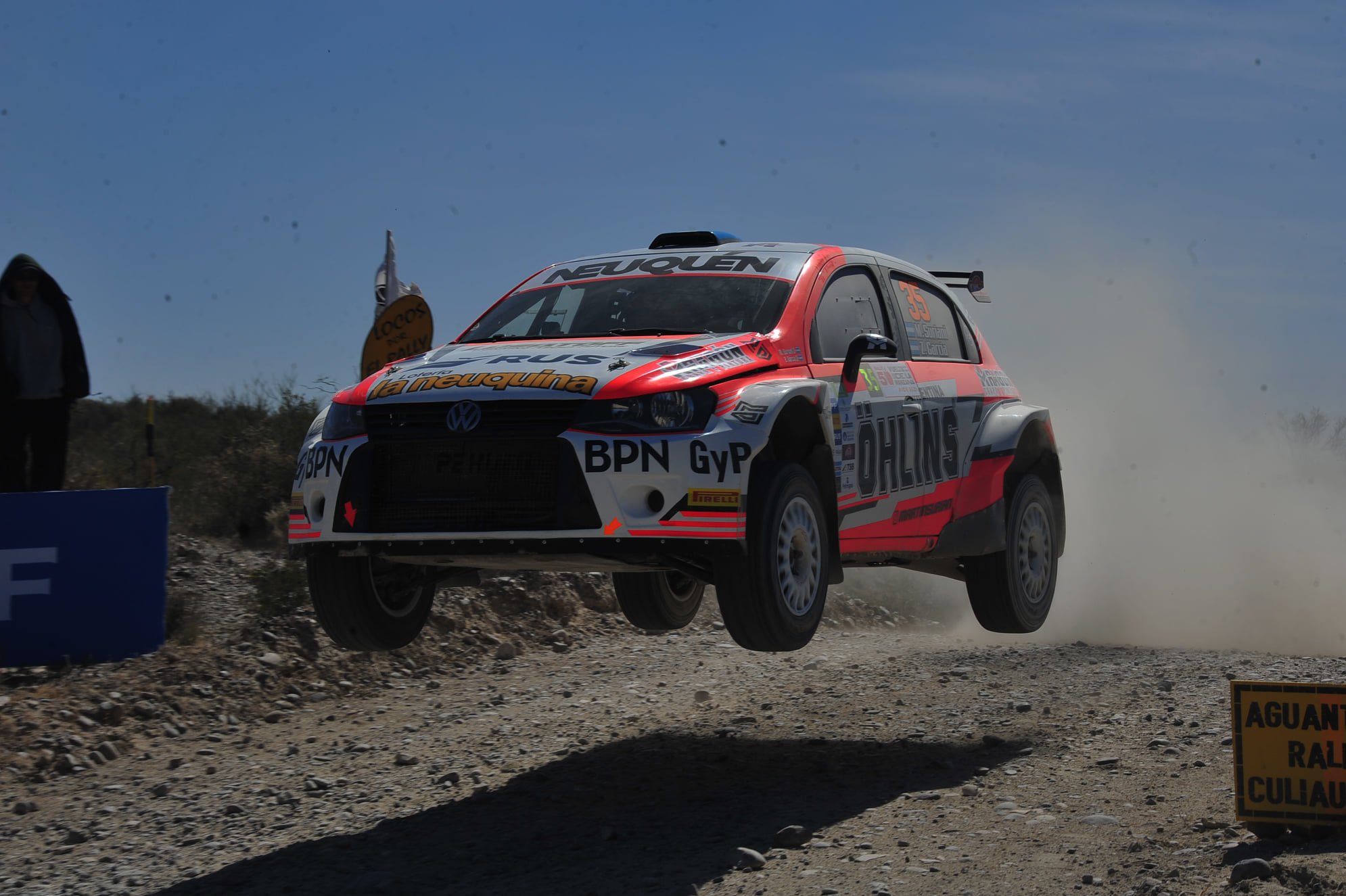 Sebastian Monserratt marcha tercero en el Rally de la Manzana