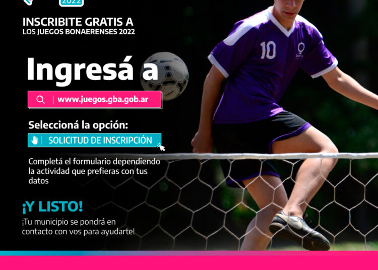 INSCRIBITE A LOS JUEGOS BONAERENSES 2022