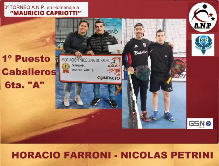 Tercer torneo ANP para todas las categorias «MAURICIO CAPRIOTTI»