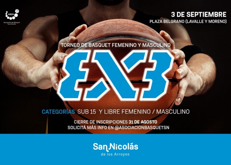 LLEGA UN NUEVO TORNEO DE BÁSQUET 3X3 EN LA PLAZA BELGRANO