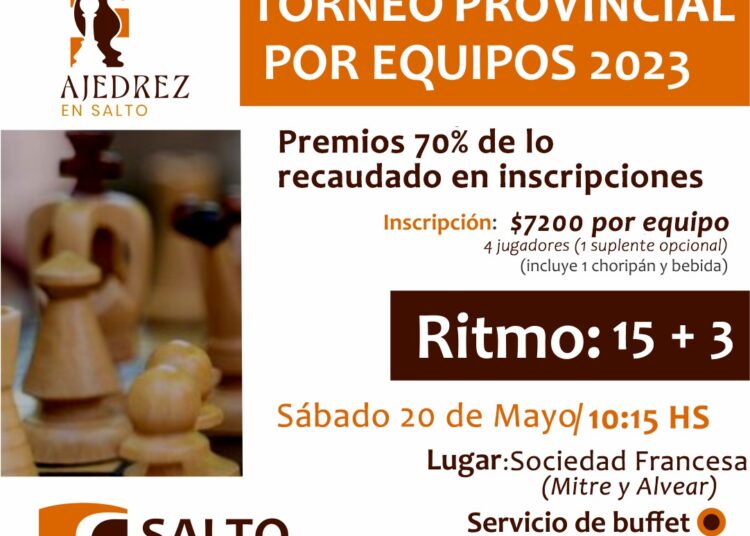 Ajedrez, San Nicolas en Salto para defender el titulo Provincial por equipos del 2022