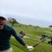 El desaforado festejo de Gareth Bale tras convertir su primer hoyo en uno en golf