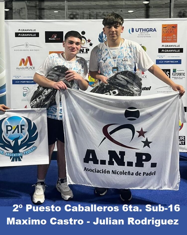 TORNEO ARGENTINO FEDERAL DE PADEL P.A.F. DE MENORES – SAN NICOLAS 2023