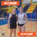 Las nicoleñas del club Regatas  Sofía Quagliatto y Josefina Virgilitto en el Provincial de Basquet
