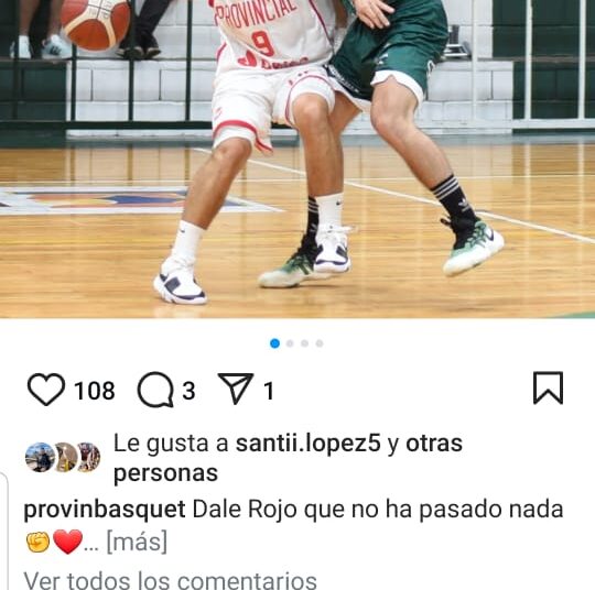 Santiago Lopez aporto 11 puntos para Provincial que no puede ganar