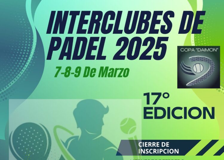 Se viene una nueva edición del Torneo Interclubes de Pádel 2025