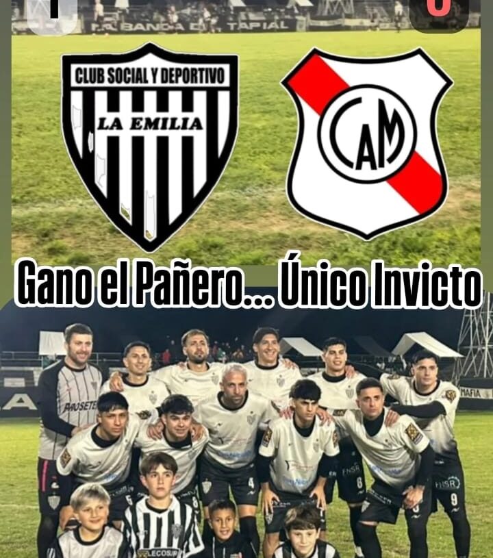 La Emilia ganó y sigue siendo el único invicto del Clausura