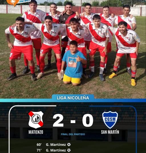 Matienzo cerró el año con una sonrisa ante San Martín