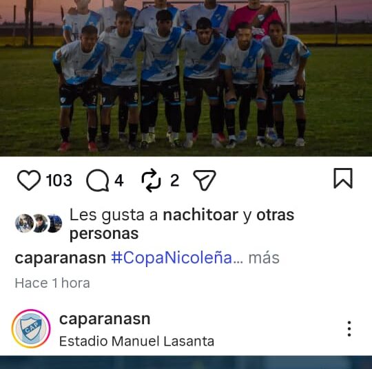 PARANÁ GOLEÓ Y AVANZÓ A LOS CUARTOS DE FINAL DE LA COPA NICOLEÑA