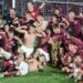 Defensores campeón del Clausura Hector Storti y festejo granate en el Estadio San Nicolás