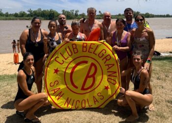 Once representantes del Club Belgrano completaron el Cruce de las Arañas en Diamante